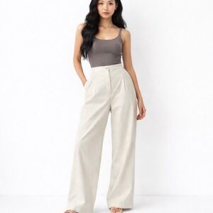 And Now This Corduroy Ivory Wide Leg Pants Sz 14 Minimalist Boho Scandi Academia